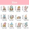 Colorful Easter Cake Decorations Set of 12pcs Rabbit Gnomes Cupcake Toppers Spring Theme Decor Easter Party Supplies