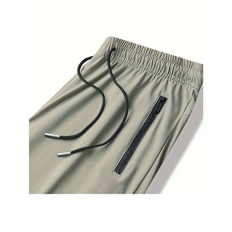 Breathable Plus Size Men's Casual Jogger Pants for Men Tracksuit Trousers Quick Dry Straight Elastic Waist Korean Classic Sport