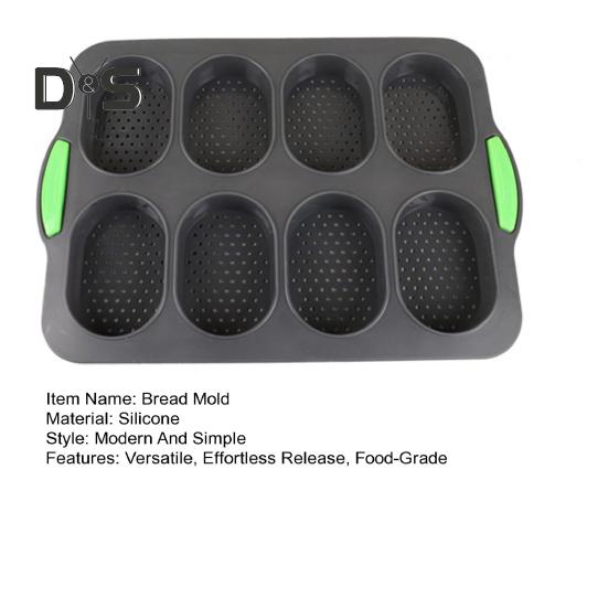 Silikonowa forma do chleba nieprzywierająca, spożywcza, bagietka, blacha do pieczenia ciast z otworami odpływowymi do domowej kuchni, piekarni, bułek do burgerów, ciasteczek kanapkowych