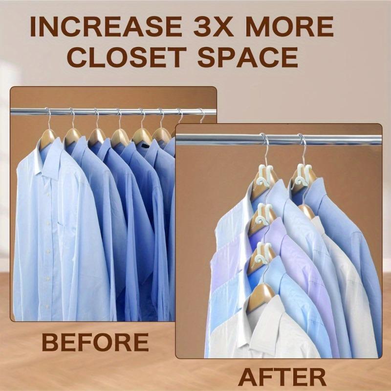 100pcs Clothes Hanger Connector Hooks Hanger Extender Clips Heavy Duty Plastic Hooks Space Saving Hanger for Organizer Closet