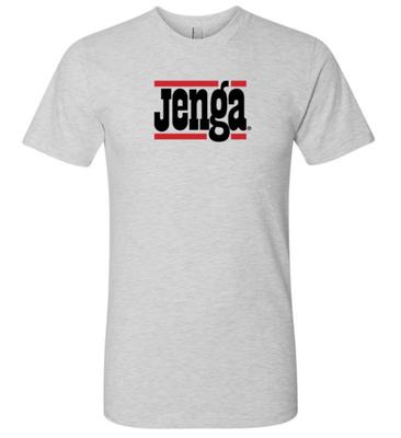 Jenga Holz Schwarz Spiel T-Shirt