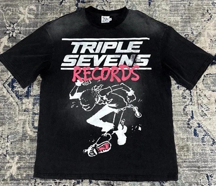 Triple Sevens Records Rager T shirt Men s Size Medium Black S