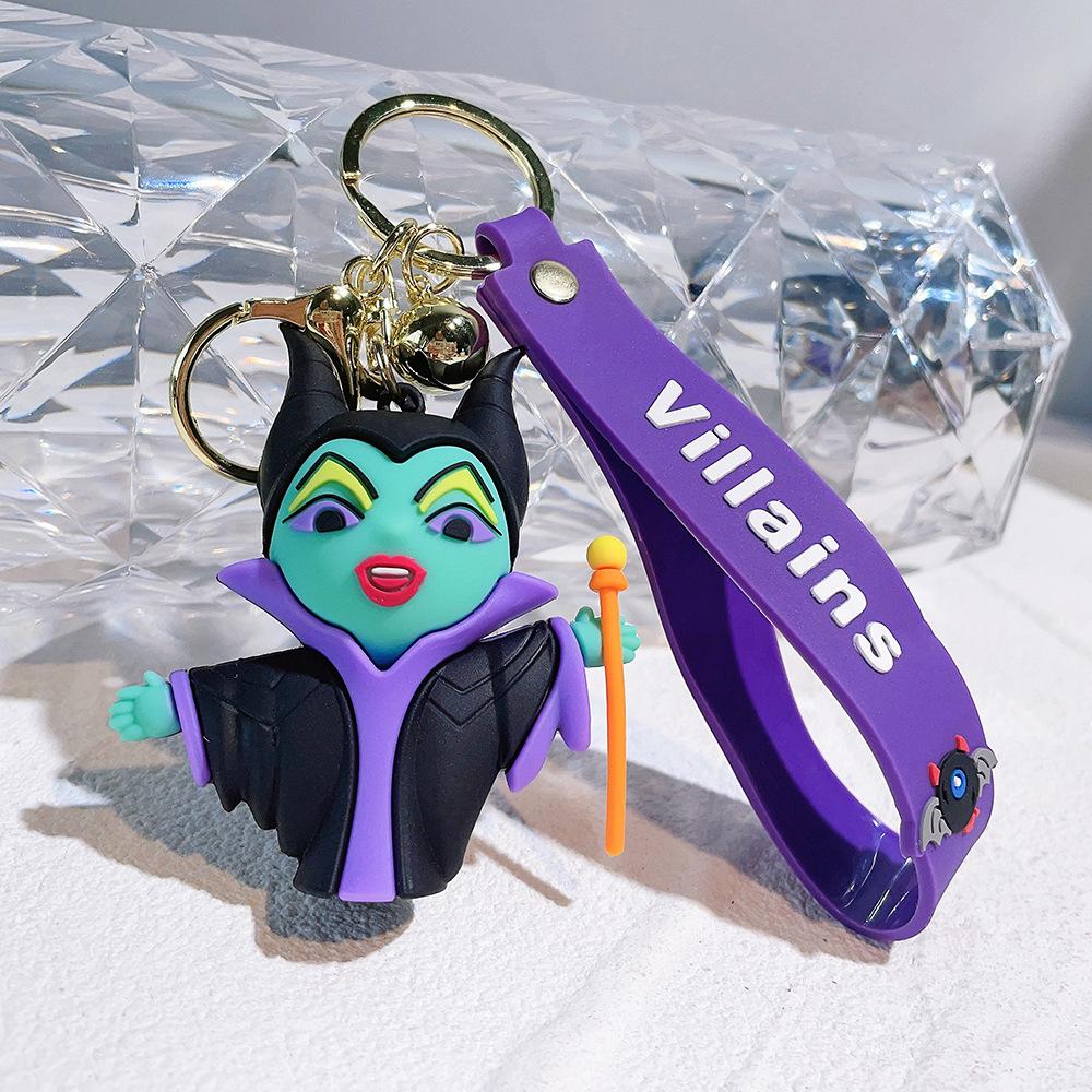 Cartoon Villain Evil Witch Keychain Ursula Cruella Maleficent Anime Car Keychain Pouch Hanging Xmas Present great for daily use