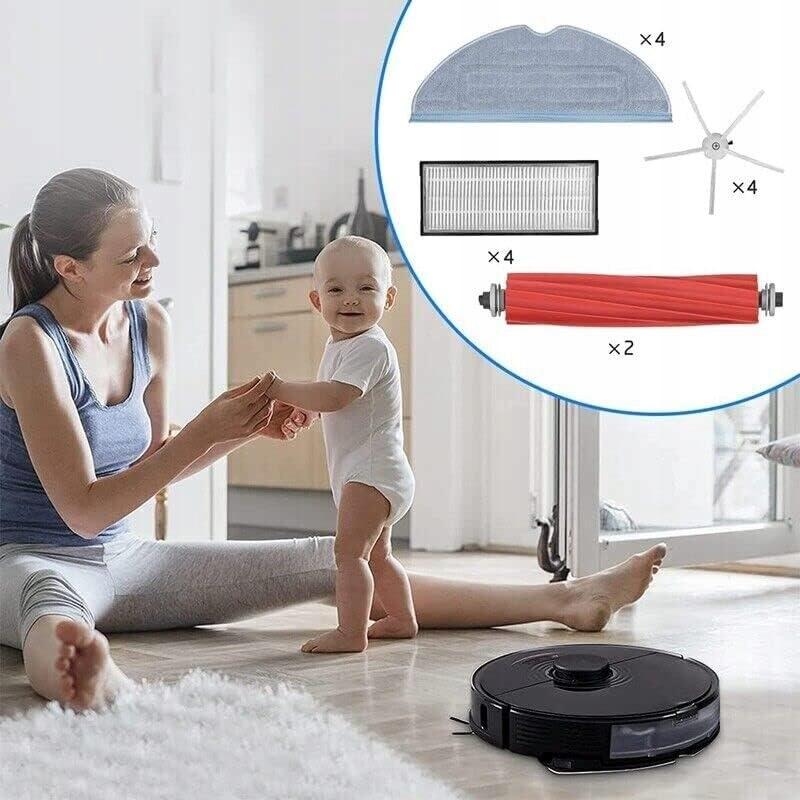 Rosfix Set 11 în 1 pentru Roborock S7 S7 MaxV Ultra – Perii, Filtre HEPA, Mop Sonic | Filtre Lavabile | Perie de Curățare