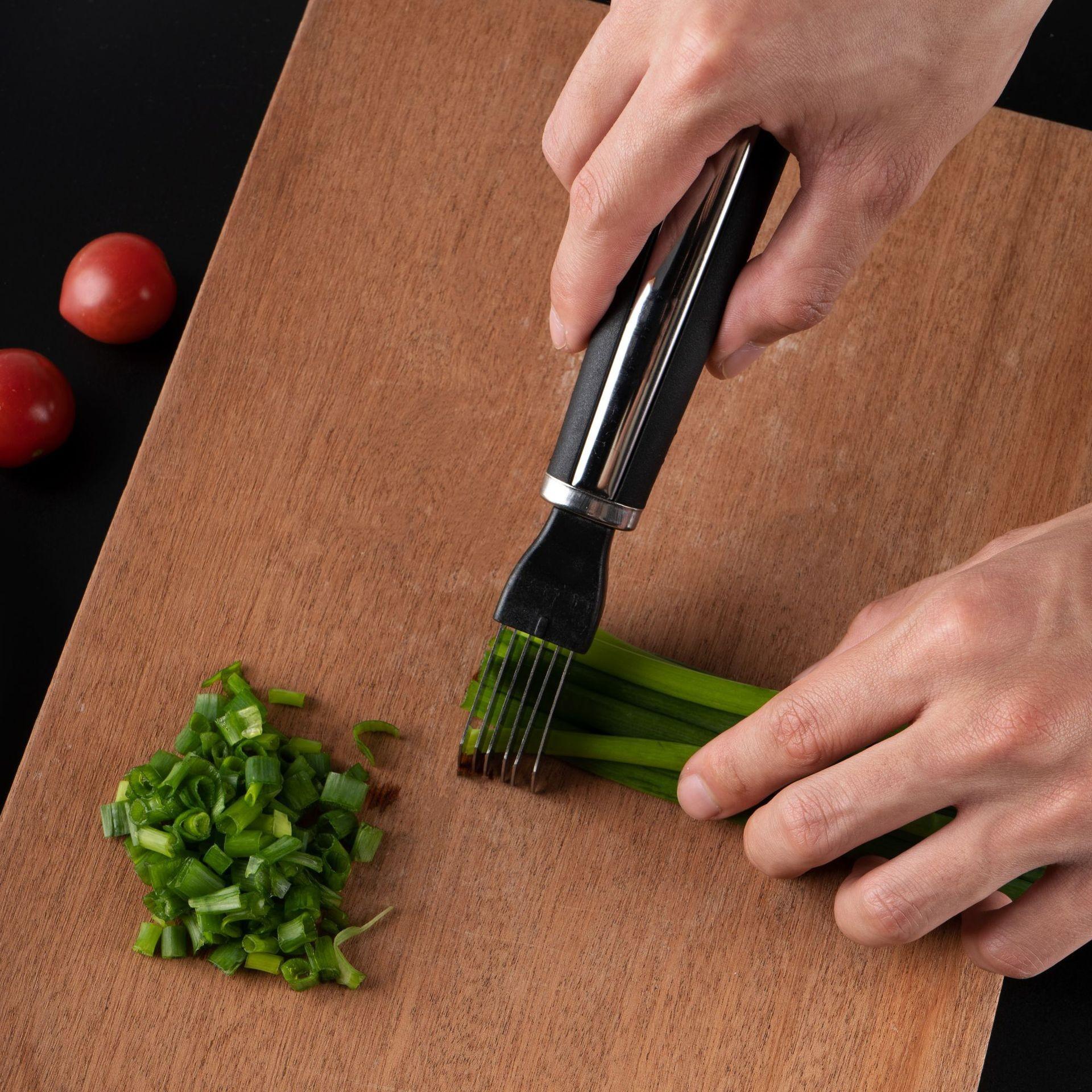 Multi Functional Scallion Shred Cutting Stainless Steel Scallion Artifact for Kitchen Household Use Scallion Cutting Tool Slicer