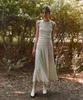 Rie Knitted Pleats Midi Skirt Cream