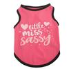 Summer Pet Clothing Cats High Elasticity Tank Top European Style Printed Alphabet Stripes Puppy Vest Cool Shirts
