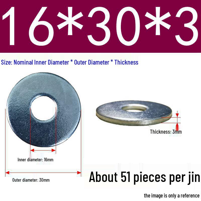 Galvanized Oversized Metal Washers M3-M60