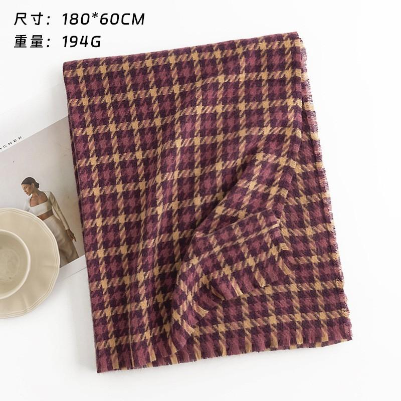 

Зимний новый клетчатый шарф с принтом, кисточками, имитация кашемира, модная милая шаль средней длины, толстый теплый шарф 60*180cm