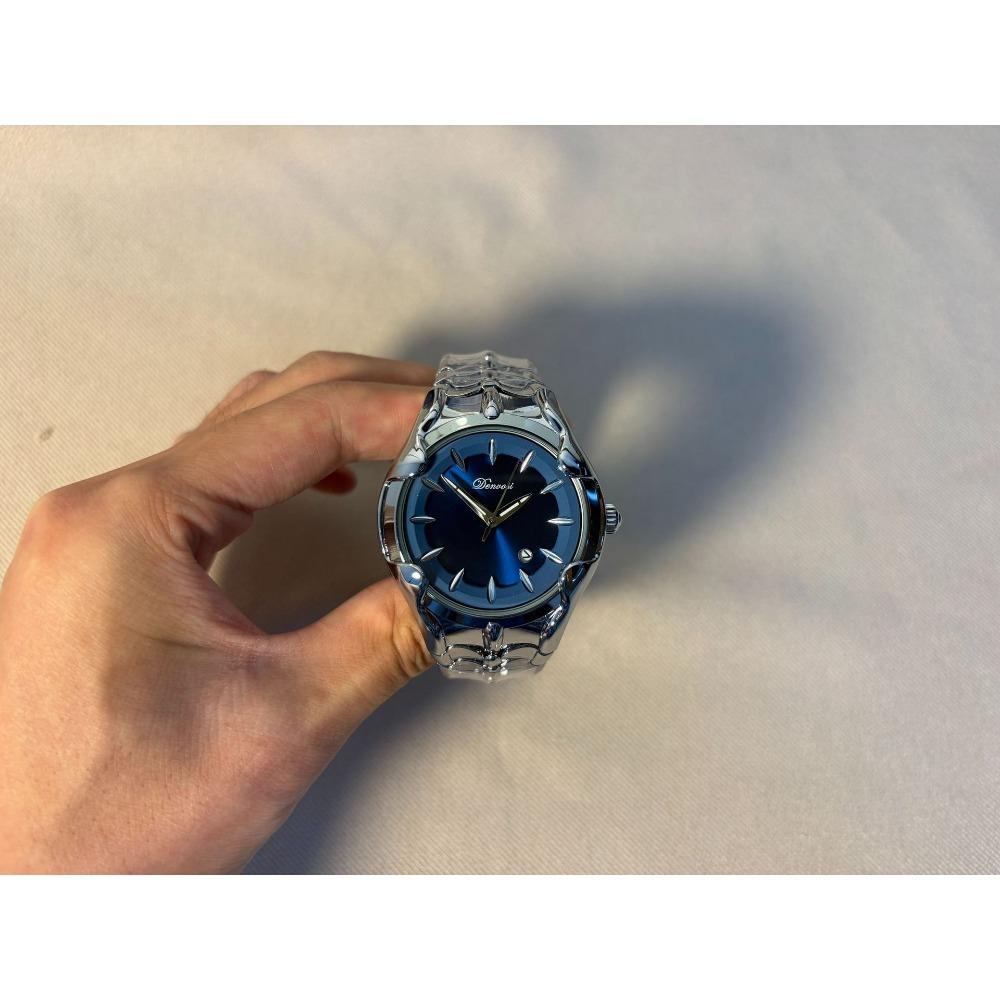 Men Stainless Steel Quartz Wristwatch Round Dial Business Casual Analog Watch Waterproof Daily Fashion Male Dress Accessory Watch