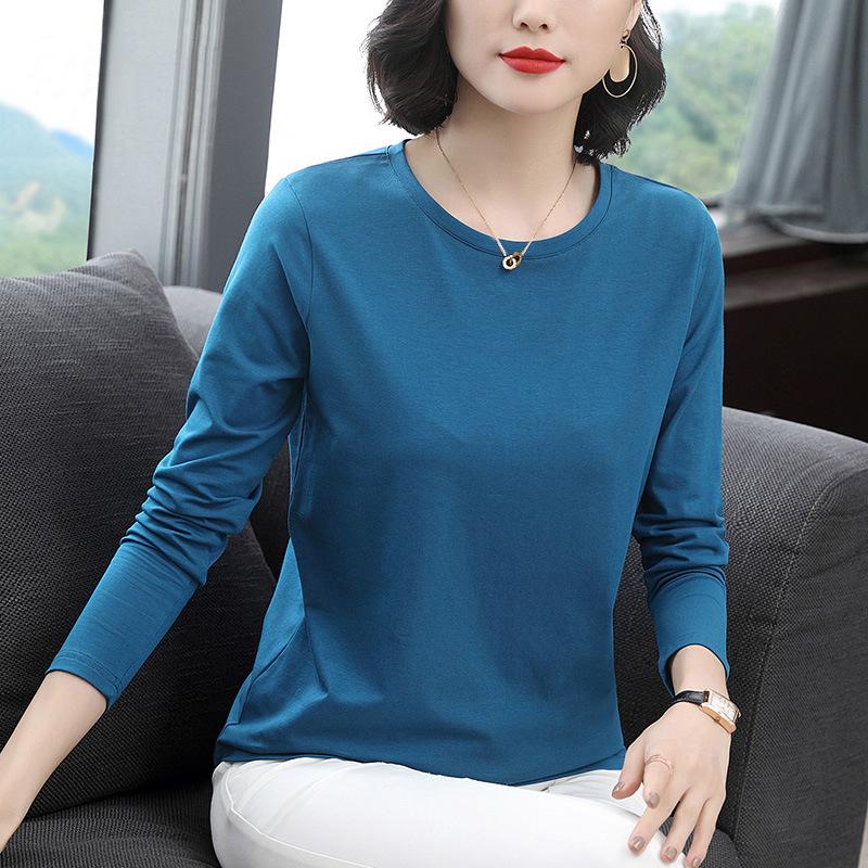 Long Sleeve Tees Shirt Women Thicken Plus Size Tops Casual Female Clothing Ladies Loose Round Collar Pullover Fall