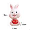 Statue Bunny Small Figurine for Office Cake Toppers Home Decor