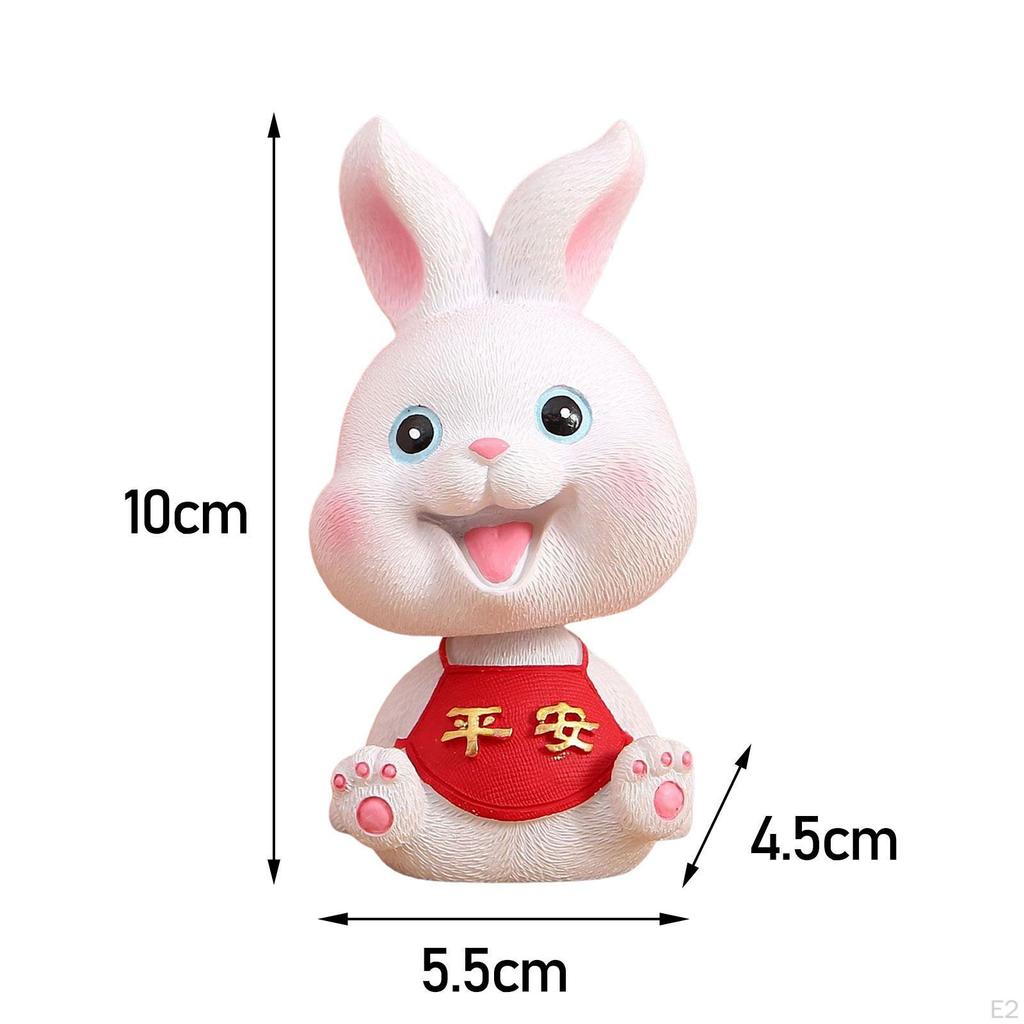 Statue Bunny Small Figurine for Office Cake Toppers Home Decor