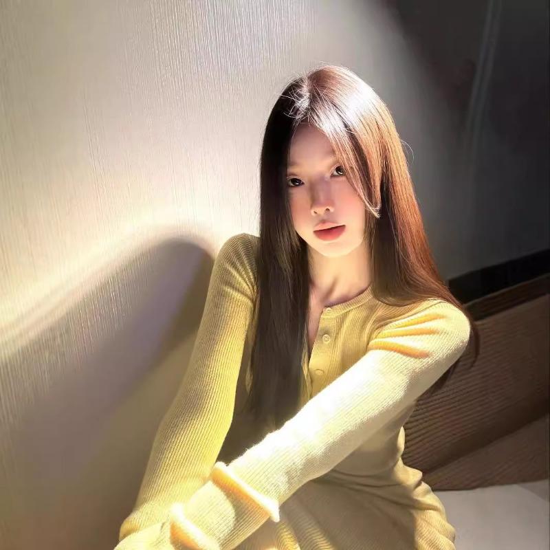 New Early Autumn Atmosphere, Wearing Temperament, Thin Inside, Bottom Long-sleeved Knitted Dress, Long Dress
