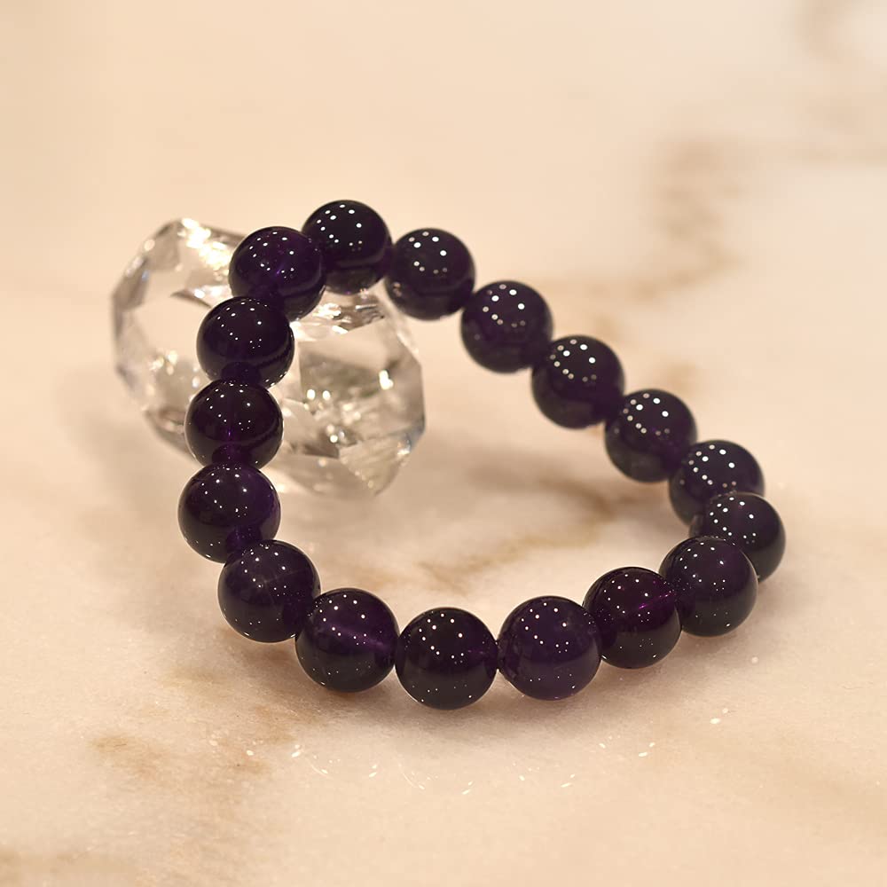 Stone Amethyst Bracelet 12mm [Premium Gallery]