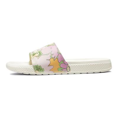 Chuck Taylor All Star Floral Trend Sports Rubber Sole Slide Sandals Unisex Sandals White Purple A00573C