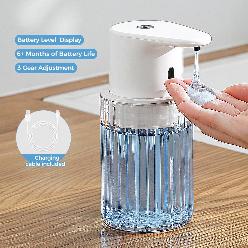 

Kitchen 300ml Automatic Liquid Soap Dispenser USB Rechargeable Touchless Hand High Capacity Detergent Bathroom Dispenser