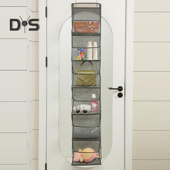 Storage Hanging Bag Organizer Strong Load-Bearing Large Capacity Simple Installation Multipurpose Storage Holder with Metal Hooks