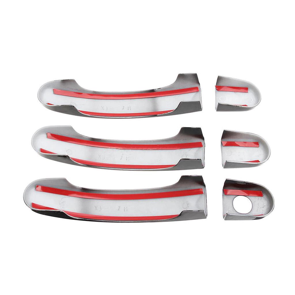 Carbon Fiber/Gloss Black Outside Exterior Door Handle Cover Set For VW Transporter T5 T6 Caddy 2003 - 2015 Car Accessories