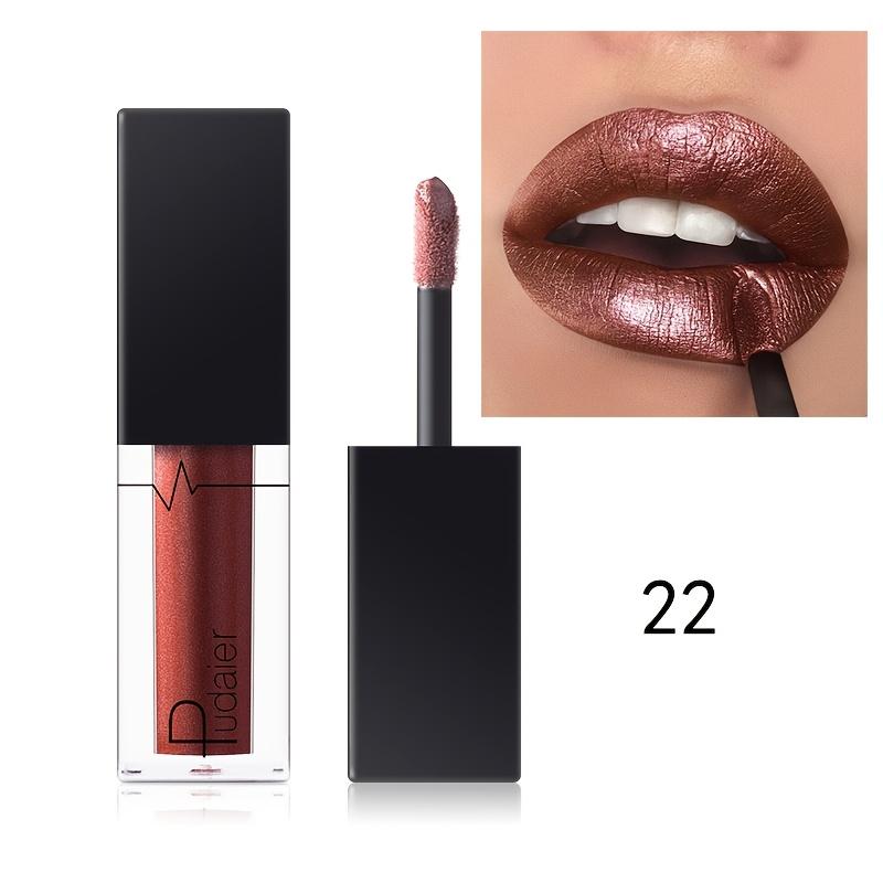 

1 шт. Блеск ягод, мерцающий блеск для губ, увлажняющая помада, стойкий металлический финиш, глазурь для губ, насыщенная цветопередача, помада с гладкой текстурой 22