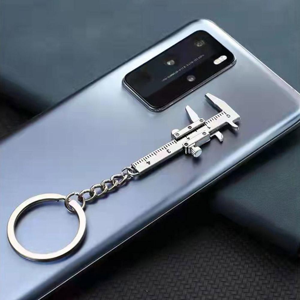 1/2/3/4/5PCS Mini Vernier Caliper Metal Ruler Vernier Caliper Ruler Key Chain 0-3cm Keychain Measurement Tool Creative Tools
