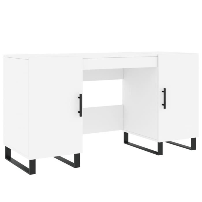 VidaXL Bureau blanc 140x50x75 cm bois d'ingénierie 829572