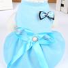 Summer Bowknot Design Party Wedding Dog Puppy Princess Dress Pet Skirt Costume