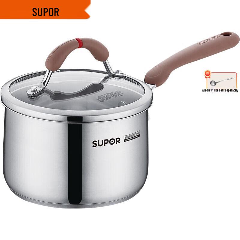 SUPOR Small Red Circle 304 Stainless Steel Milk Pot