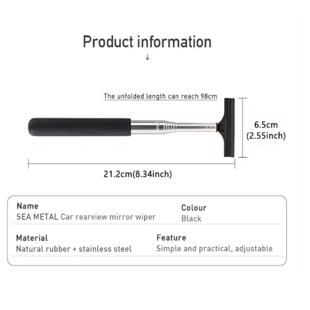 Auto Rückspiegel Scheibenwischer Reinigungsgerät Auto Glas Nebelreiniger Schaber Auto Zubehör Griff Teleskop Fensterreinigungsbürste