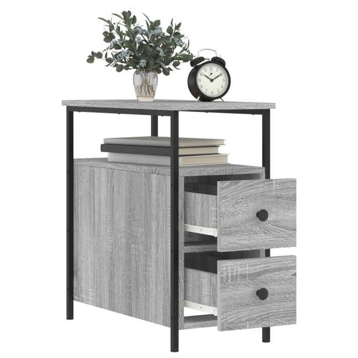 Maison Exclusive - Tables de chevet 2 pcs sonoma gris 30x60x60cm bois d'ingénierie