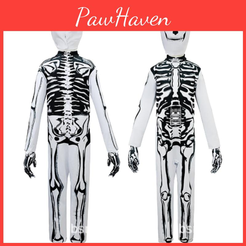 Creepy Halloween Skeleton Cosplay Outfit For Men And Women Dm0178