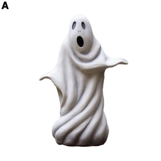 Spooky Ghost Garden Sculpture Halloween Adorable White Ghost Create Atmosphere Fun Decorative