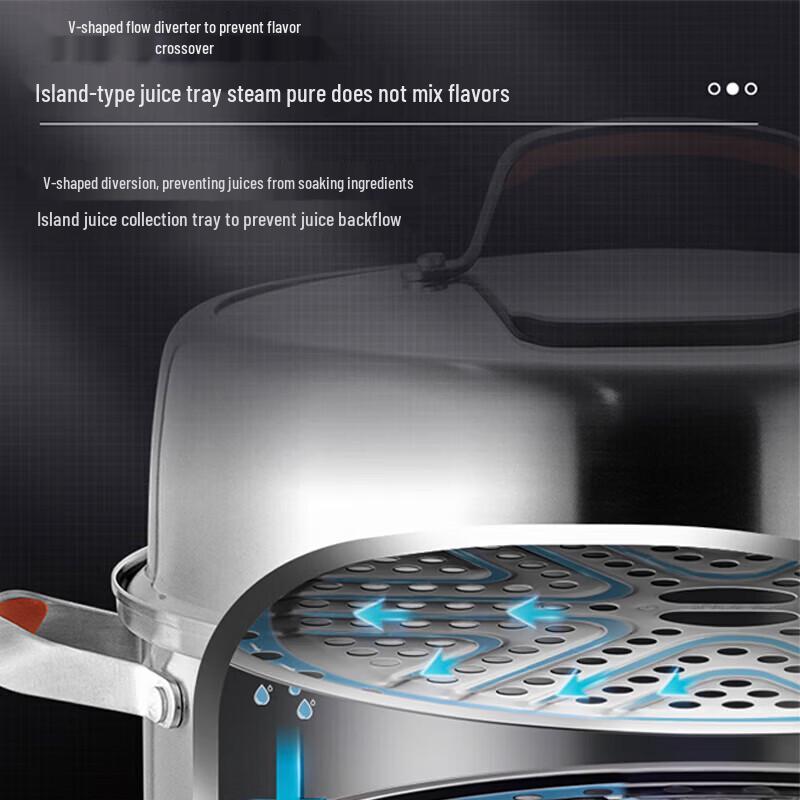 SUPOR 304 Stainless Steel 3-Layer Steamer