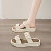 Fashion CRLAYDK Women's Summer Walking Sandals Platform Strap Casual Open Toe Comfortable Slippers Outdoor Beach Ladies Fold Slides