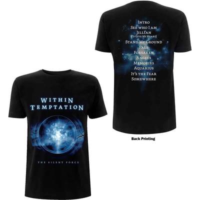 Within Temptation Silent Force Tracks T-Shirt Black New