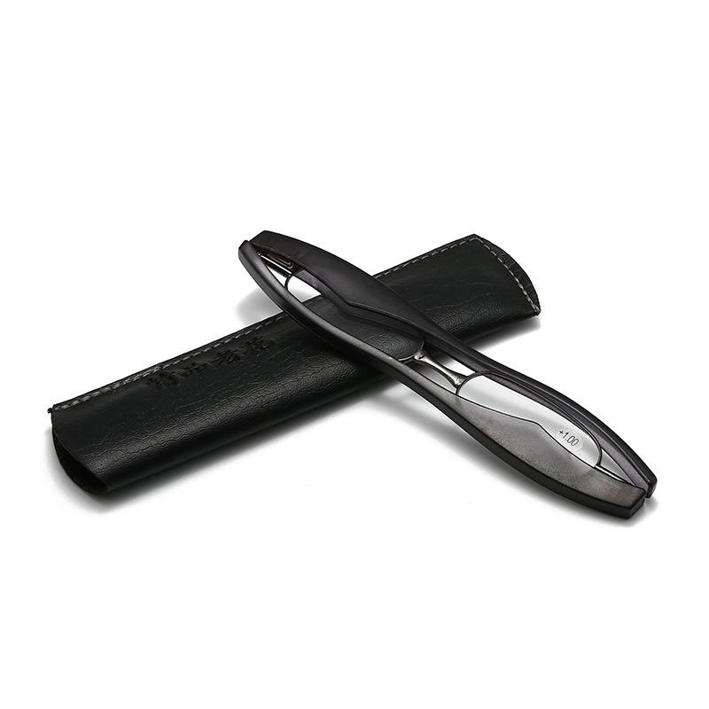 New presbyopia folding glasses ultra-light portable middle-aged and elderly glasses degree rotating reading mirror A