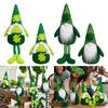 Patricks Day Dwarf Figurines Ornament Plush Dwarf Irish Festival Decoration for Tiered Tray Living Room Bedroom Garden