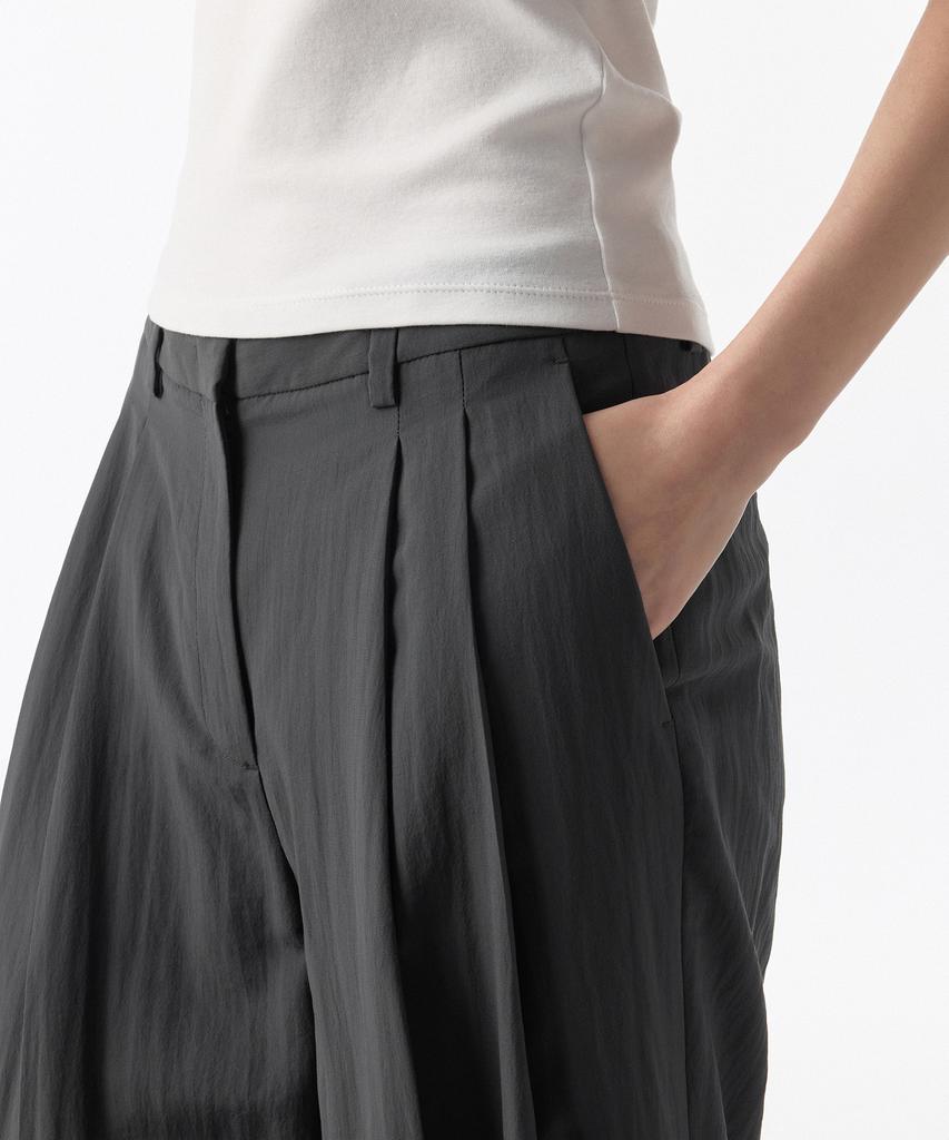 MUSINSA STANDARD WOMAN Women'S Crinkle Wide Pants [Gray]