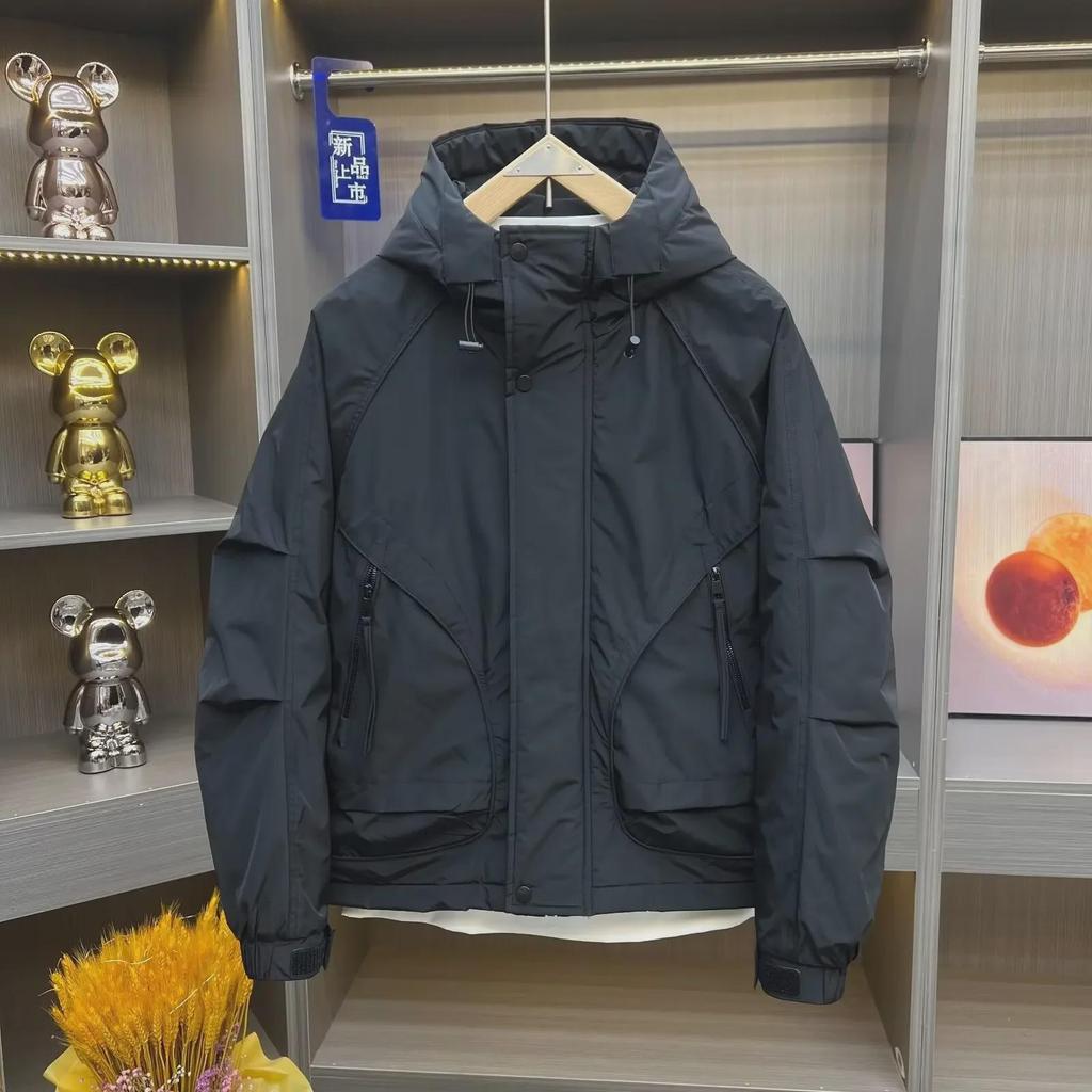 Men's 2024 Trendy Casual Solid Color Hooded Jacket