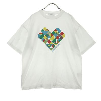 Beauty Products Uniform Circus BEAMS Print Short Sleeve T-shirt S White Men's Used