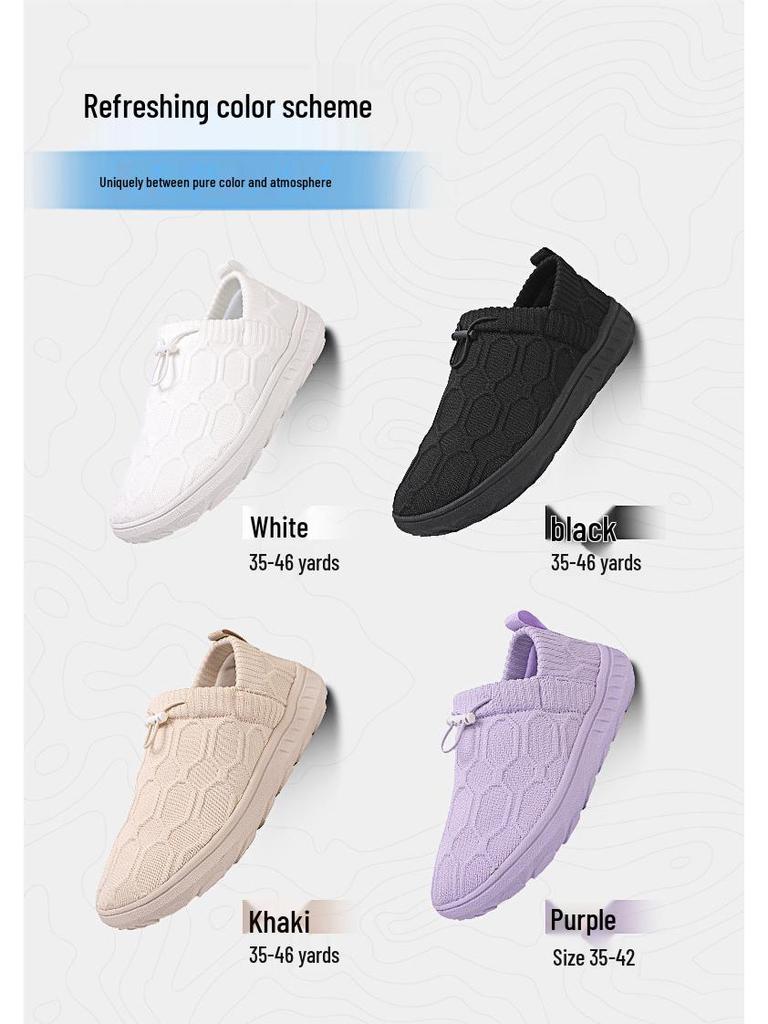 2025 Cross-Border Fly-Knit Barefoot Casual Shoes: Breathable, Comfortable, Soft Sole, Fashionable for Walking & Hiking Couples.