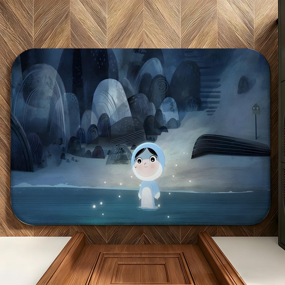 Animation S-Song of the S-Sea Floor Mat Soft Flannel Floor Mat Suitable for Entryways, Living Rooms, Bedrooms, and Bathrooms