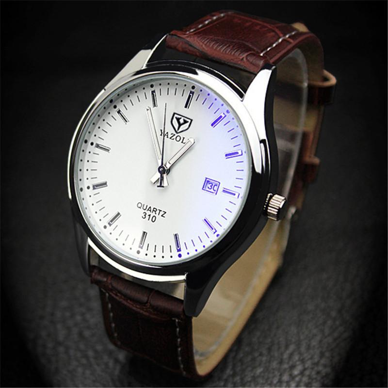 Top Brand New Men's Fashion Quartz Watch Men's Luminous Calendar Business Watch