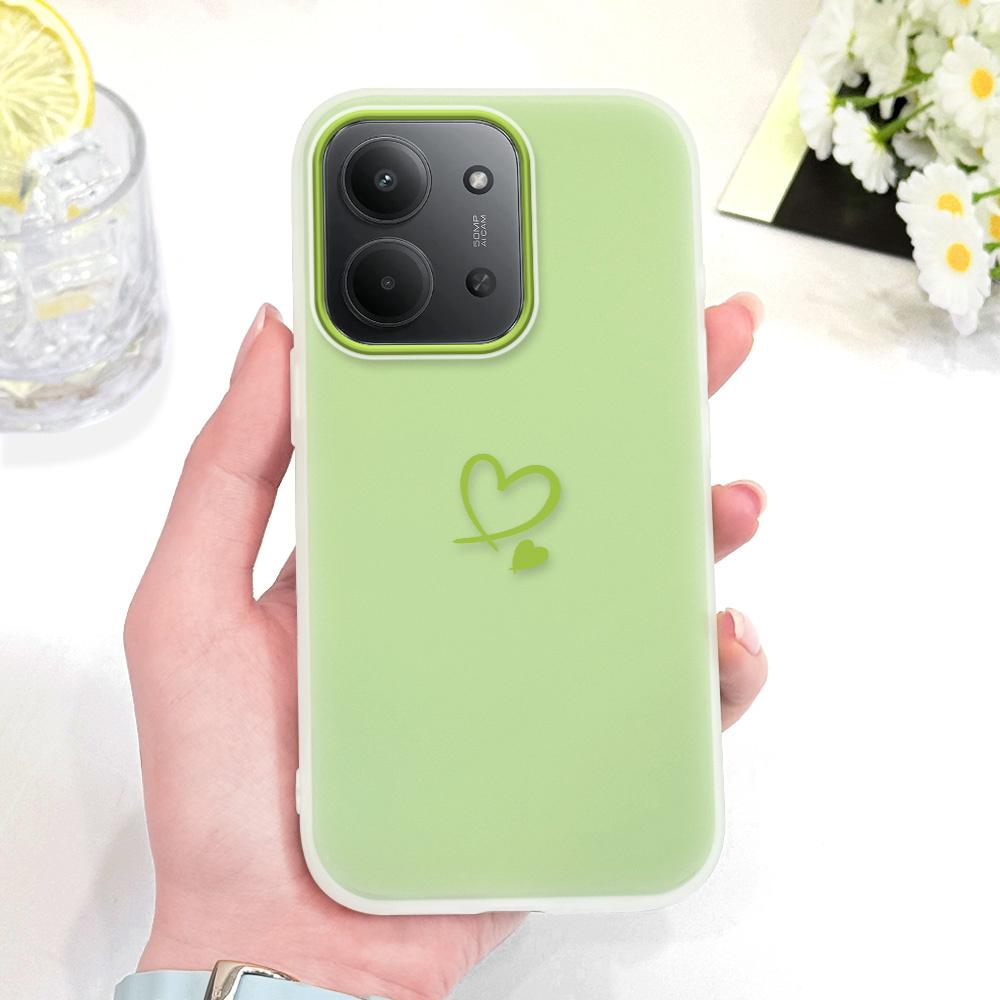 Simple Love Heart Phone Case For Xiaomi Redmi 15C 15 14C 13 13C 12 12C 10 9 9A 9C 9T A5 A3 A2 A1 4G 5G Candy Colored Cover