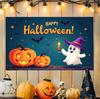 Cartoon Halloween Ghost Tapestry Witch Hat Pumpkin Bat Star Holiday Art Wall Hanging Bedroom Dorm Party Decor Cloth