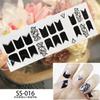 22pcs Sheet Laser Bronzing Full Cover Nail Stickers Long Lasting Tearable Cute Nail Art Wraps Design