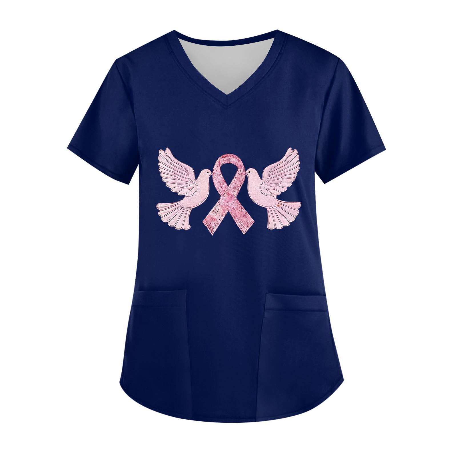 

Женский топ с V-образным вырезом, короткими рукавами, карманом и боковым разрезом L