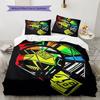 Rossi Flame Bettwäsche Steppdecke Set Bettbezug Kissenbezug Heimdekoration Geburtstagsgeschenk (1 Bettbezug + 2 Kissenbezüge, ohne Füllung)