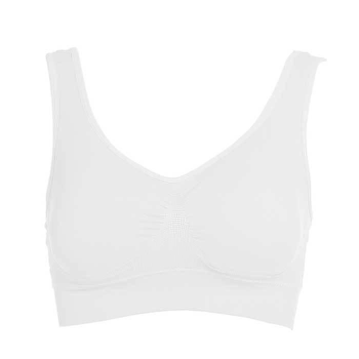 

Sports Vest No Steel Rim Yoga Sports Wen No Trace Zero Bondage Gathering Sleep Yoga Scribes M белый
