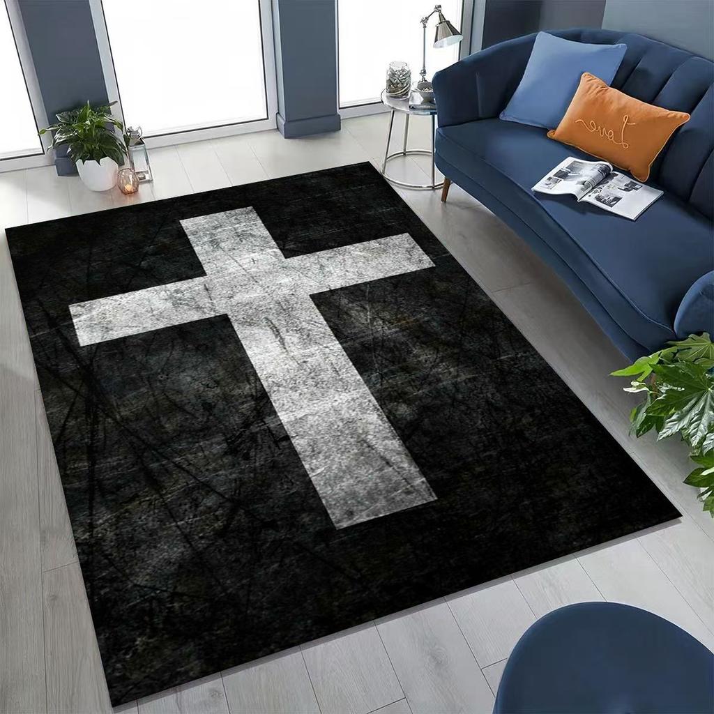 New Pray Jesus Rug for Bedroom Living Room Sofa Home Doormat Decor, Large Kids Play Non-slip Floor Mat